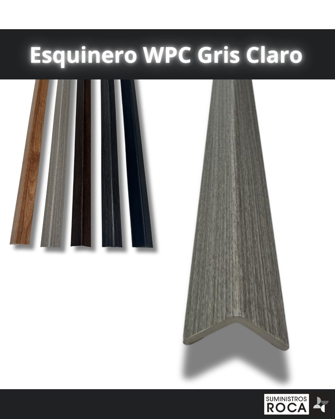 Esquinero WPC Gris Claro