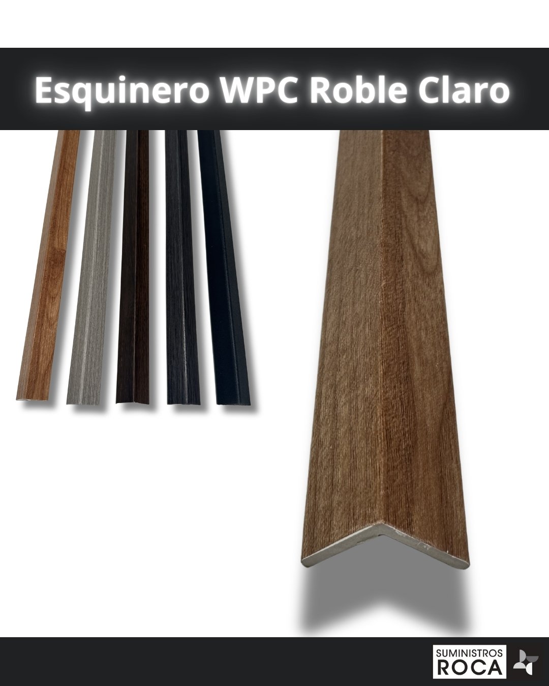 Esquinero WPC Roble Claro